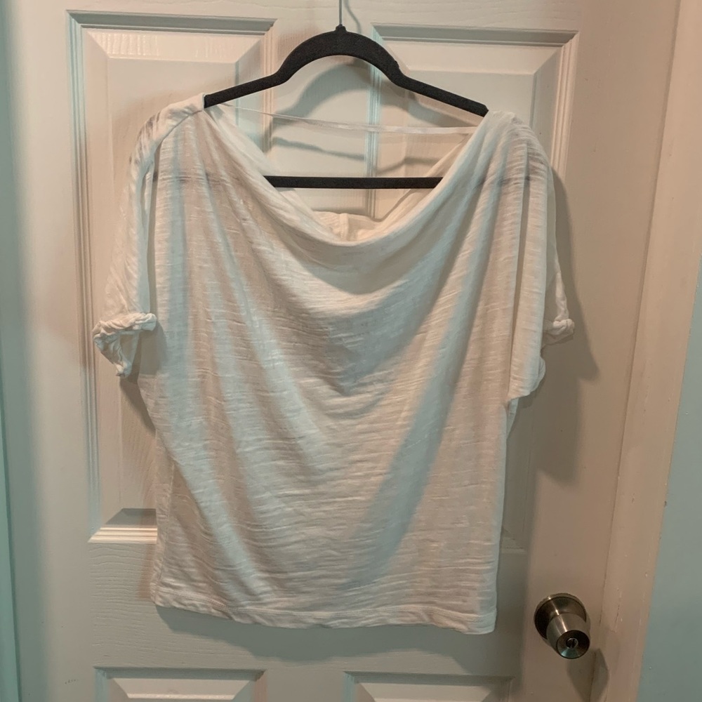 Free People white cowlneck top NWT